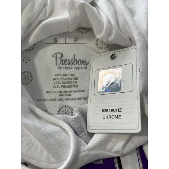 Pressbox K State Pullover Hoodie Sweatshirt Size Small White Purple College NEW - Picture 5 of 6